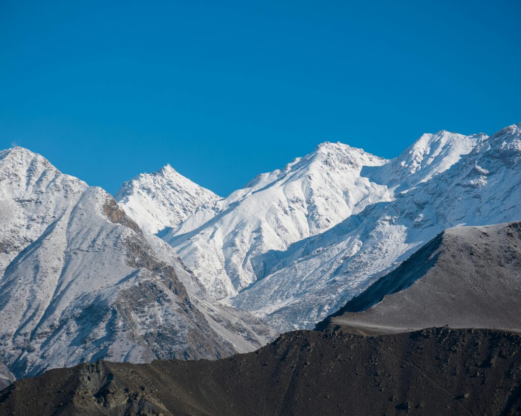 Adventure :snow cover high altitude peaks