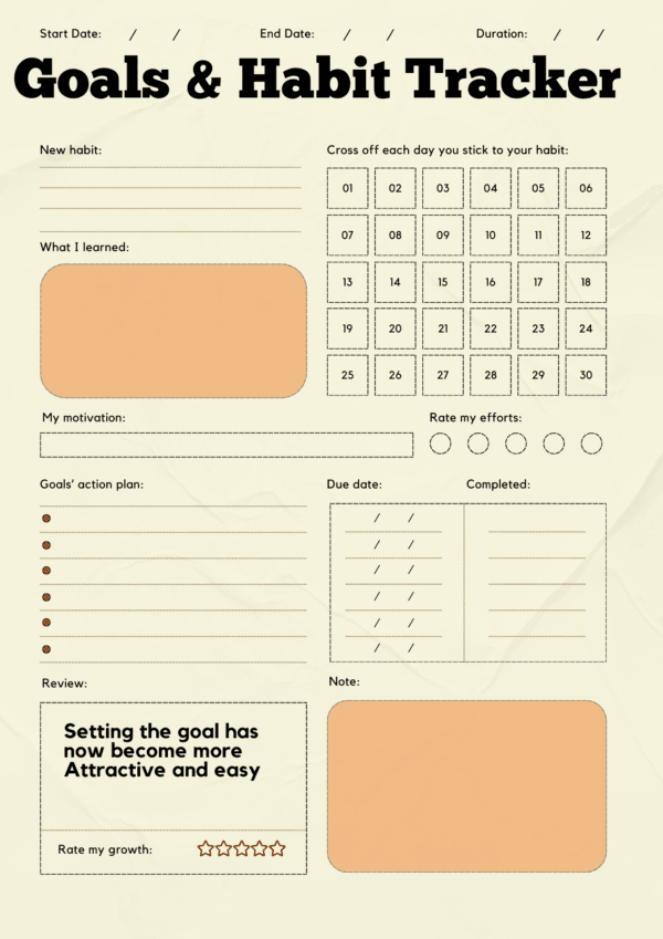 Goal and Habit Tracker