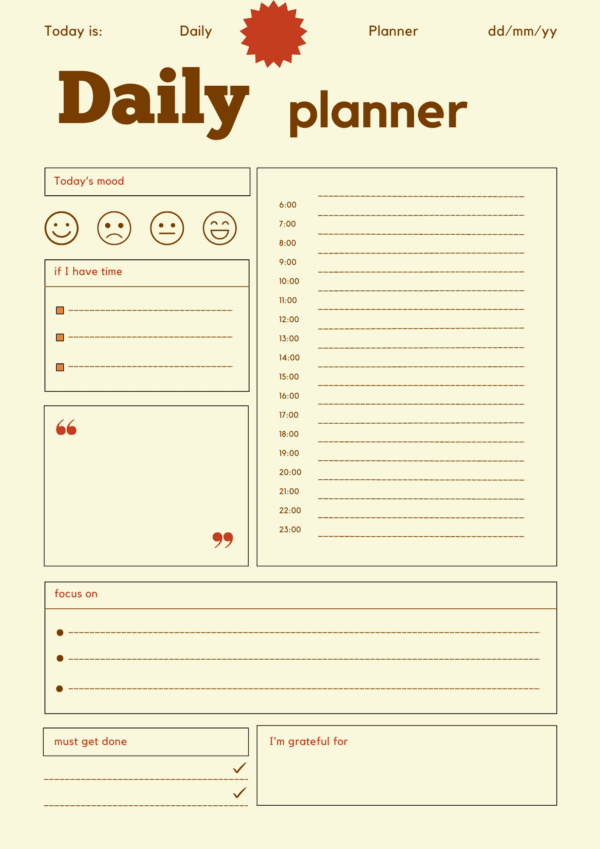 Daily planner