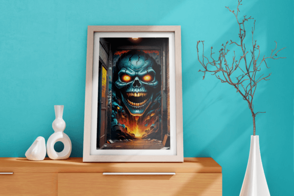 Transform your ebook and mobile device with this terrifyingly beautiful cover and wallpaper. Its hauntingly captivating design will add a touch of darkness and mystery to your digital life.
