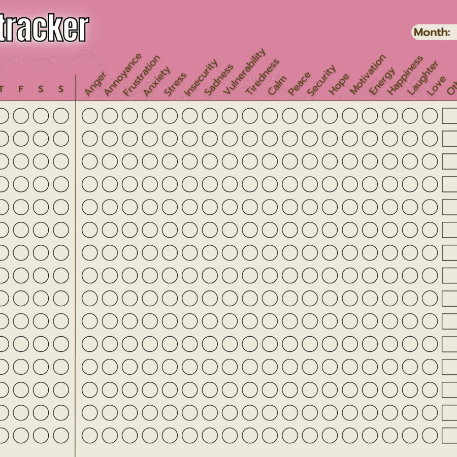 Mood Tracker pick white