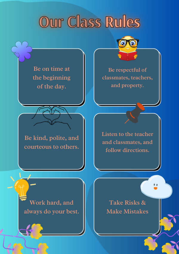 Editable Classroom Rules Poster - Print & Customize