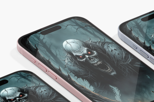 Transform your ebook and mobile device with this terrifyingly beautiful cover and wallpaper. Its hauntingly captivating design will add a touch of darkness and mystery to your digital life.
