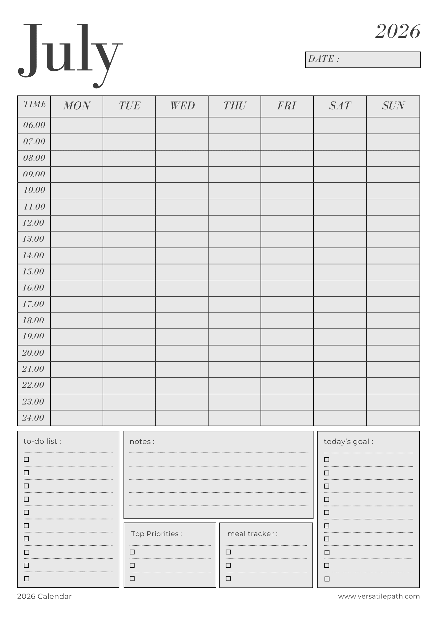 📅 2026 Printable Digital Planner – Daily, Weekly & Monthly PDF - Image 9