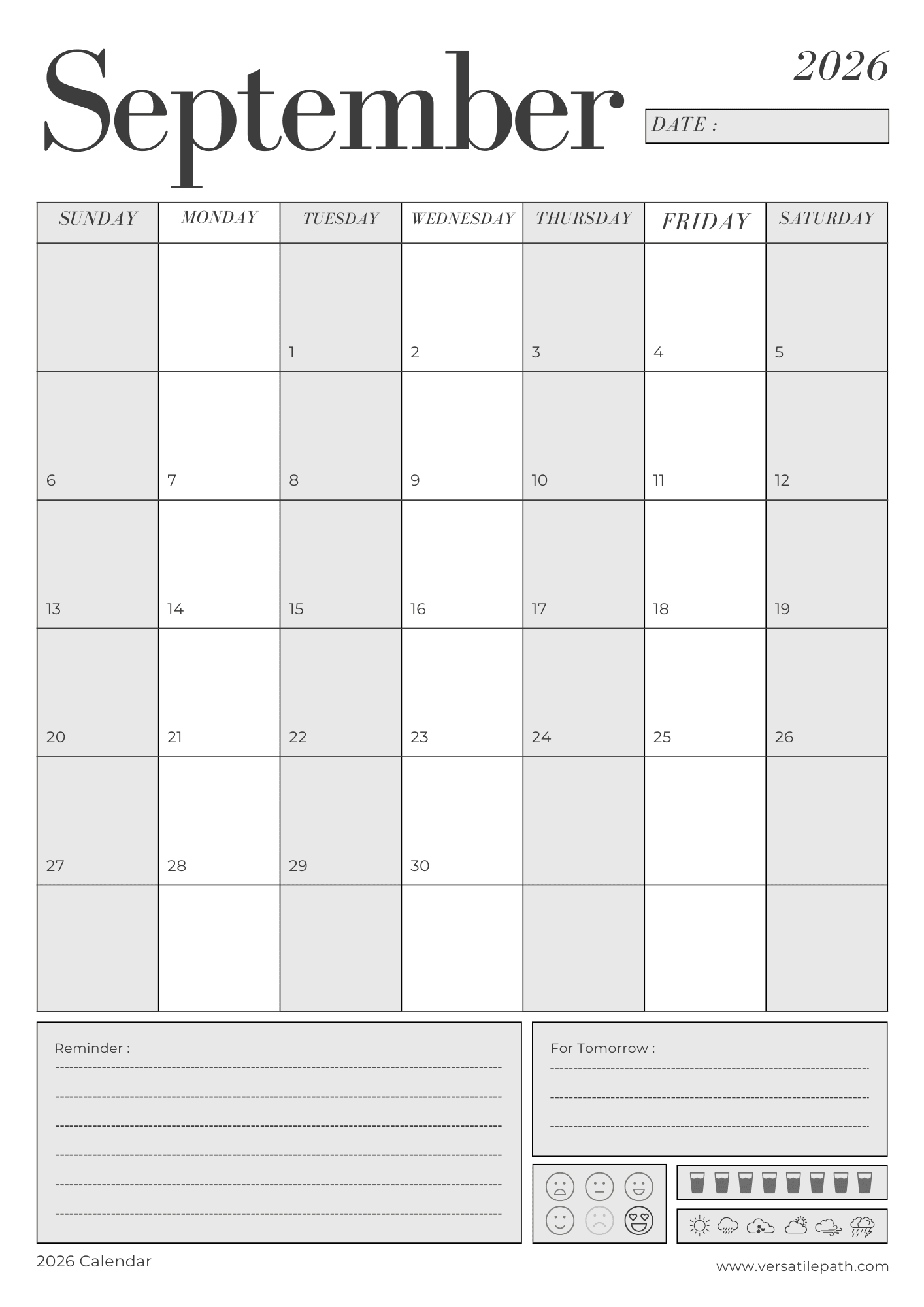 📅 2026 Printable Digital Planner – Daily, Weekly & Monthly PDF - Image 6